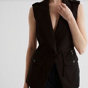 Express Elegant Black Vest